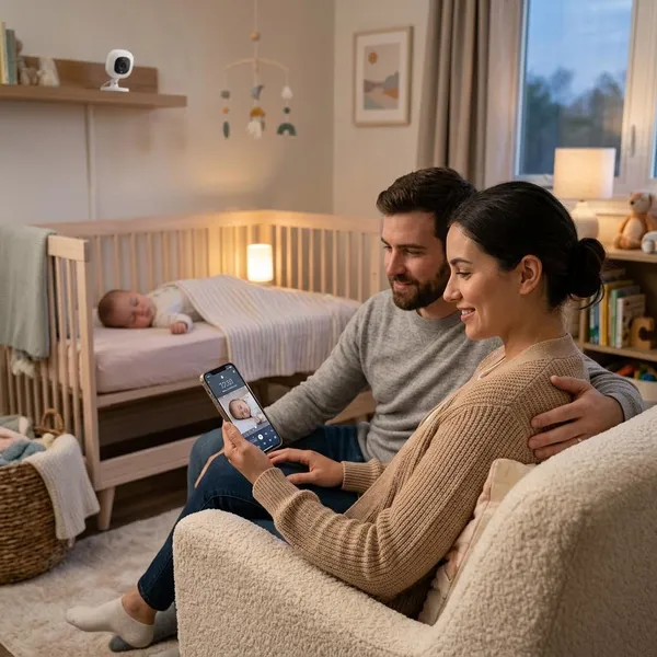 babyfoon met camera op telefoon