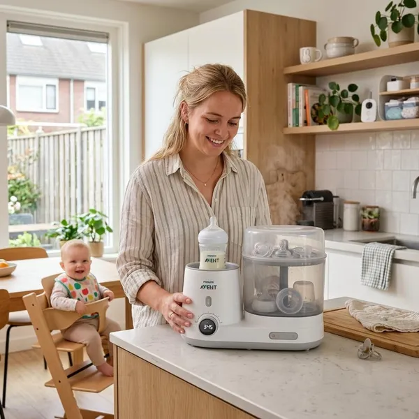 flessenwarmer met sterilisator