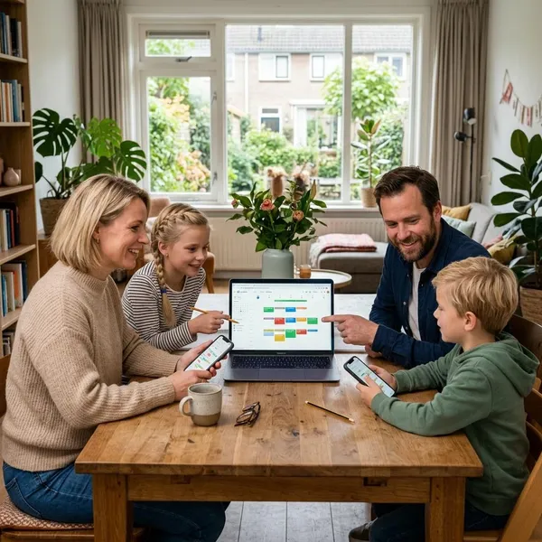 Gezinsagenda gebruiken op mobiel