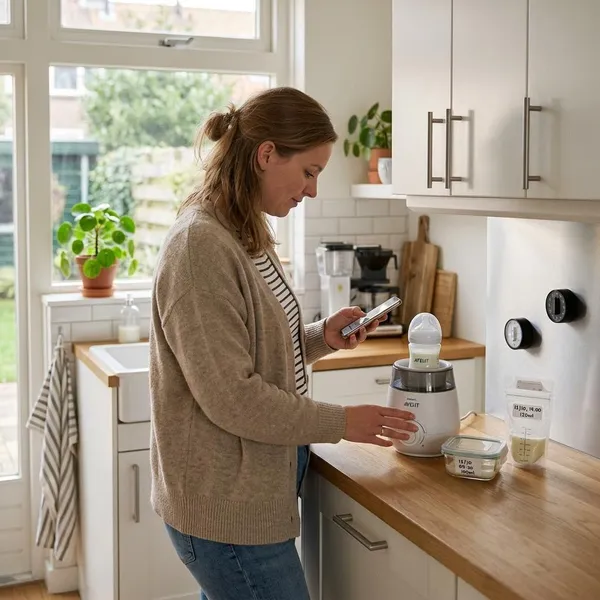 hoe lang mag moedermelk in de flessenwarmer