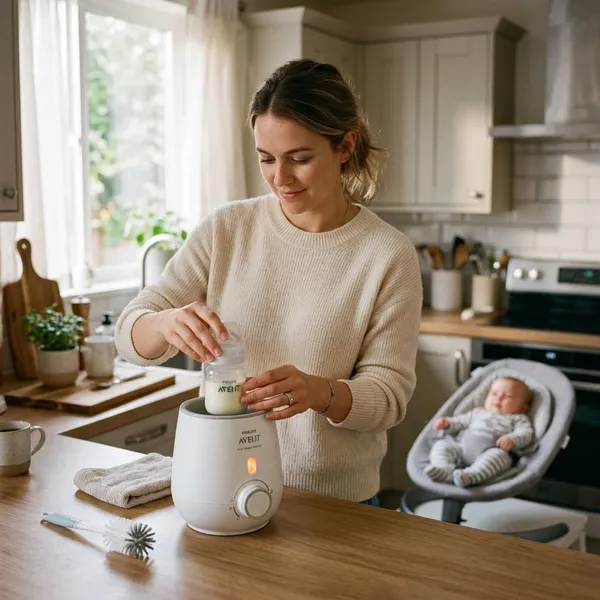 Moedermelk veilig opwarmen in een flessenwarmer