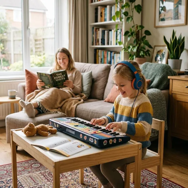 kinder keyboard met koptelefoon